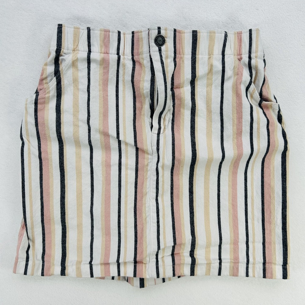 Hollister Skirt Womens Small White Pink Black Ultra High Rise Mini Preppy Ladies